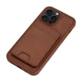 thumbnail image 3 of Phone Case Compatible With iPhone 16 Pro Max , Wallet Card Case, [Card Slots] PU Leather Card Holder [Detachable] with Card Holder Kickstand Magnetic Phone Cover for iPhone 16 Pro Max,Brown, 3 of 10