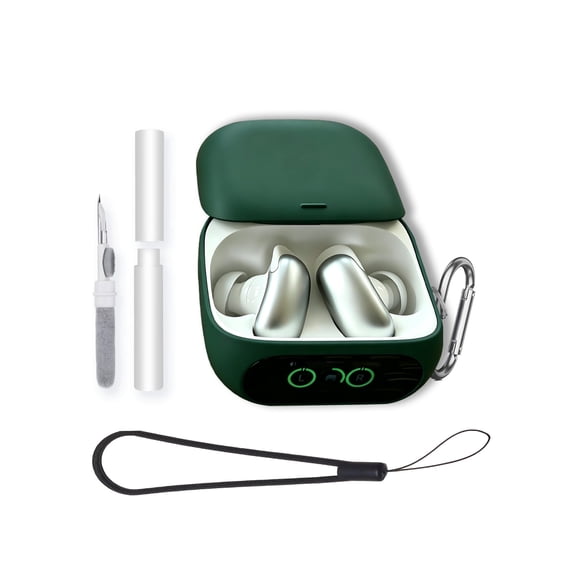 Soft Silicone Case for Soundcore Liberty 5 Pro, Shockproof & Anti-Scratch Protective Cover, Anti-Lost & Dustproof-Green