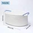 thumbnail image 5 of BQBQERT Soft Cotton Rope Basket for Toy Clothes Baby Room Organiser Desktop Sundries Storage Solution with Portable Handle, 5 of 13