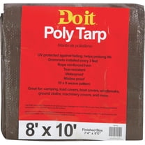 Do it Best 764345 Medium-Duty Poly Tarpaulin, 8X10, Brown/Green