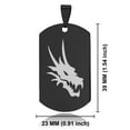 thumbnail image 2 of Stainless Steel Mythical Dragon Head Dog Tag Pendant Necklace, 2 of 3