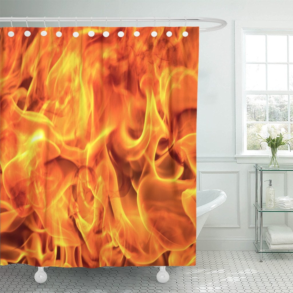 PKNMT Fire Flame Fragment Blaze Burn Heat Shower Curtain 60x72 inches