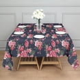 thumbnail image 3 of Pioneer Flower Floral Print Pattern Square Tablecloth,Waterproof Square Table Cover,Wipeable Spillproof Washable Table Cover for Home Kitchen Party Decor 42"X42"(107x107cm), 3 of 6