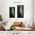 thumbnail image 4 of Elephant Stock Silver Heron On Black I Wall Art - Vertical Canvas Wall Art - Living Room Wall Decor - Animal Canvas - Black And Blue Decor By Julie Derice - 18" x 36", 4 of 8