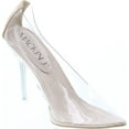 thumbnail image 7 of Mackin J 260-1 Transparent Clear Pointed Pointy Toe Slip On Stiletto High Heel Pumps Nude, 7 of 7