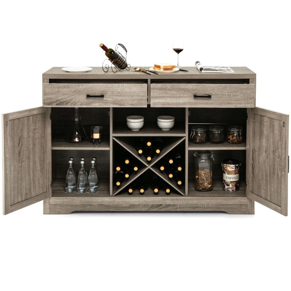 Finihen Kitchen Storage Cabinet, Buffet Sideboard, Buffet Sideboard Storage Cabinet with Spacious Table Top, for Dining Room, Kitchen, Living Room, Gray Finihen Kitchen Storage Cabinet, Buffet Sideboard, Buffet Sideboard Storage Cabinet with Spacious Table Top, for Dining Room, Kitchen, Living Room, Gray