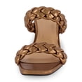 thumbnail image 2 of Dunes + CUSHIONAIRE Technology Women's Iris braided Heel Sandal +Memory Foam and Wide Widths Available, Bronze 6.5 W, 2 of 5