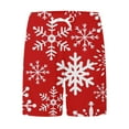 thumbnail image 6 of IROINNID Christmas Outfits for Men Round Neck T-Shirt Print Short Sleeve Tops and Shorts Two-Pieces Set,Red, 6 of 8