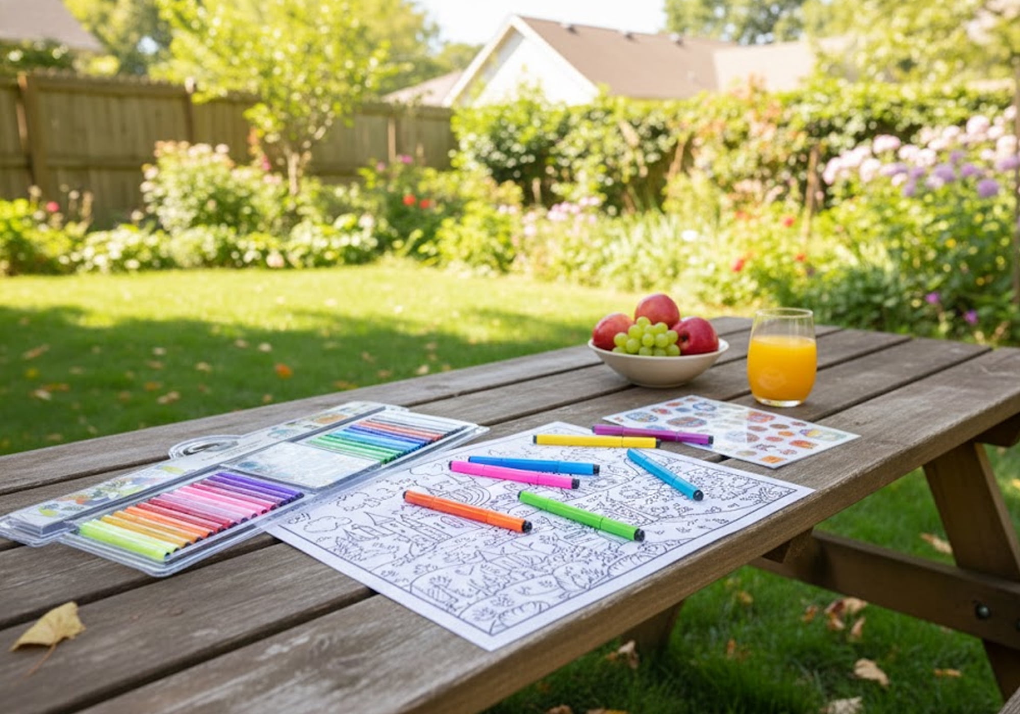 Artist Concepts Coloring Posters with 24 Alcohol Markers & Stickers, Holiday Arts & Crafts