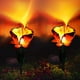 thumbnail image 4 of Estacas de flores de vidrio solar, paquete de 2 luces solares de jardín para patio o césped, 4 of 5