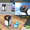 thumbnail image 3 of Linterna de camping LED de 4500 mAh, lámpara solar recargable por USB, 6 modos de iluminación, luz de camping plegable de 360°, luz de camping SOS IPX5 impermeable, luz de tienda de campaña para, 3 of 5