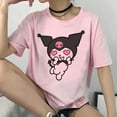 thumbnail image 4 of Gothic Kuromi Top Tee Cartoon T Shirt Sanrio Kuromi Women Manga T-shirt Y2k Graphic Tshirt Streetwear Top Tees Female Grunge, 4 of 10