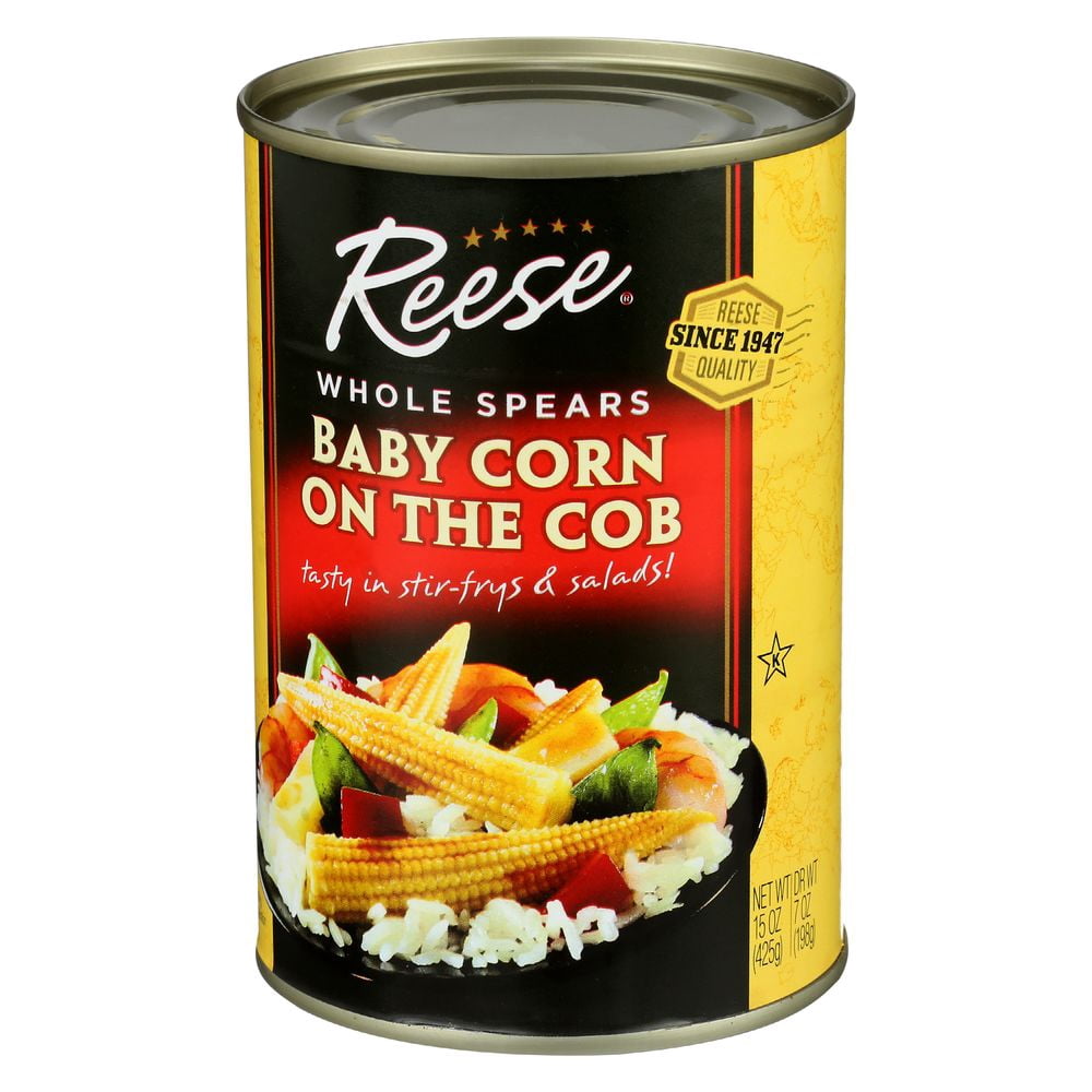 Reese Whole Spear Baby Corn On Cob, 15 Ounce -- 12 per Case.