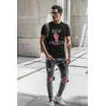 thumbnail image 2 of RAW IS Chris Jericho Red Fist Mens Black T-shirt, 2 of 2