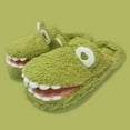 thumbnail image 2 of Vedolay Slippers for Kids Boys Girls Anti-Slip Soft Plush Comfy Indoor Slippers Green,26, 2 of 4