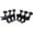 Black 6L, variant on Guitar Locking Tuners (6 Right/Left), 1:18 Lock String Sealed Tuning for Key Pegs Machine for Head Set Replacement for G