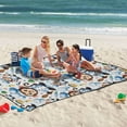 thumbnail image 5 of Cartoon Monkey Animal Chef Extra Large Picnic Beach Blanket Waterproof Sand Proof Portable Outdoor Mat 60x80, 5 of 9