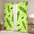 thumbnail image 2 of Erosebridal Cute Cucumbers Curtains & Drapes Cartoon Pickles Green Vegetable Blackout Curtains for Living Room, Funny Realistic Food Curtains Watercolor Style Window Treatments 42''Wx84''L, 2 of 5