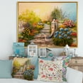 thumbnail image 2 of Designart 'Stone Stairs In The Blossoming Flowers Forest' Traditional Framed Canvas Wall Art Print, 2 of 5