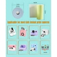 thumbnail image 5 of 12 Roll Printer Paper for Kids Instant Print Camera, HD Printing Thermal Print Paper Set Photo Printer Thermal Paper Rolls, Refill Replace Camera Printer Paper Colorful, 5 of 6