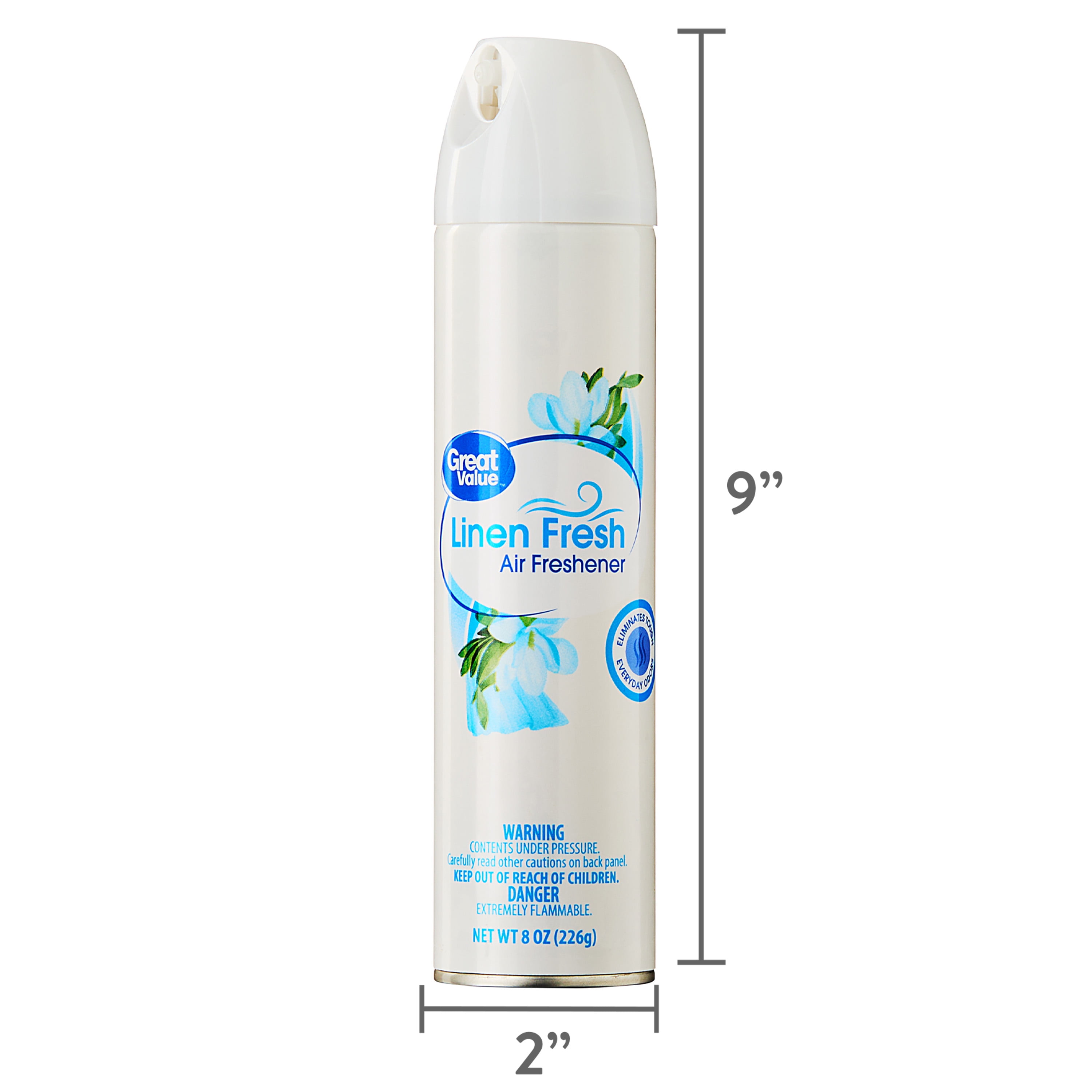 (2 pack) Great Value Aerosol Air Freshener, Linen Fresh, 8 oz