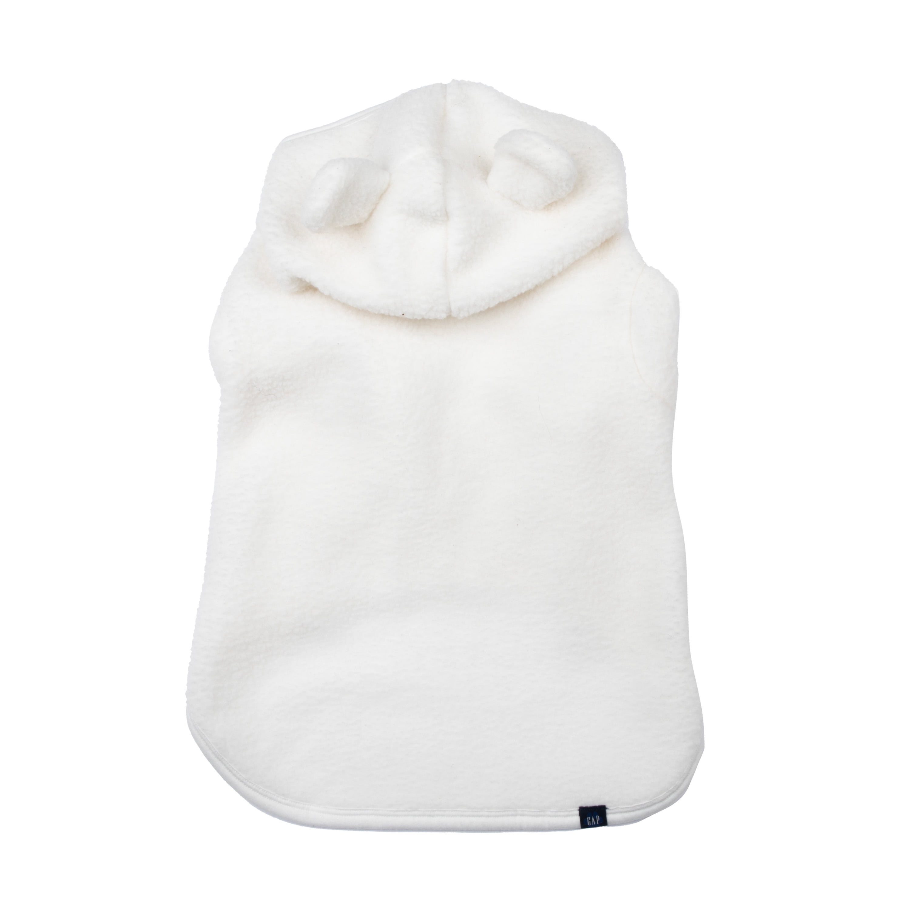 Gap Pet, Dog Clothes, Recycled White Sherpa Bear Ear Pet Hoodie