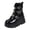 Black, variant on Platform Ankle Boots for Women Chunky High Heel Booties Goth Round Toe Combat Wedges Boots Buckle Studded Motorcycle Booties