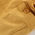 thumbnail image 6 of IROINNID Cargo Shorts for Men Pure Color Outdoors Pocket Beach Work Trouser Cargo Shorts Pant,Yellow, 6 of 8