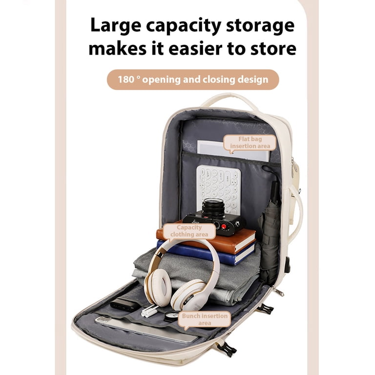 〽️Women Trendy Carry On Backpack Multicolor with Shoe Pouch & USB Charging Port Amazon.com: Taygeer Travel Backpack for Women, Carry On  main image 3