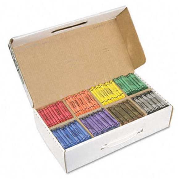 Wax Crayons  100 Each of Eight Colors  800 per Box