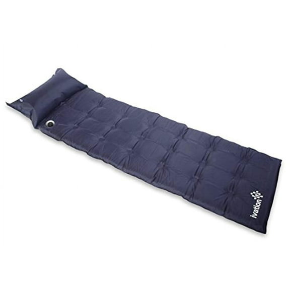 Ivation Self-Inflating Air Mattress & Pillow, Lightweight Sleeping Foam, Folds Compactly