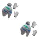 thumbnail image 4 of Minnieouse Gorro Conjunto de guantes Gorros para niños Cómodo de usar con elasticidad Accesorios de invierno para niñas Niños gris azul verde gris azul verde M 2-3ans 2Conjunto, 4 of 6