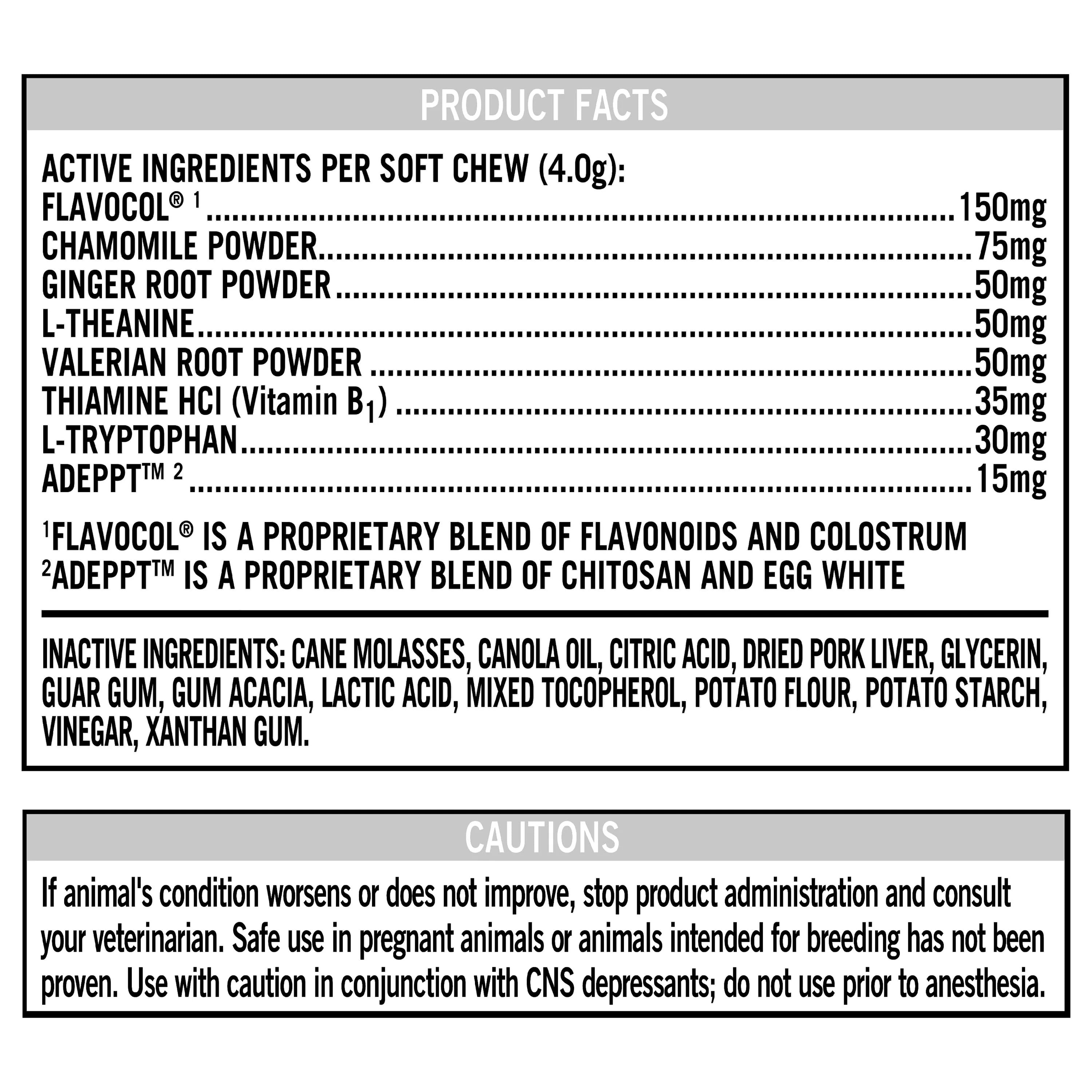 Pure Balance Pro+ Calm Ease for Dogs, Calming Supplement, Pork Liver Flavor, 30 Count Soft Chews