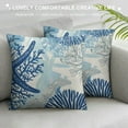 thumbnail image 3 of JEUXUS Beach Ocean Starfish Seashell Nautical Coastal Farmhouse Throw Pillow Covers Fall Pillow Case Soft Pillowcase Cushion Covers for Sofa Bed Bedroom Car Chair Living Room Home Decor, 3 of 5