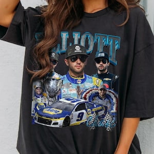 Chase Elliott n@sc@r T-Shirt: Vintage Racing Tee, Hendrick Motorsports Fan Gear