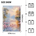 thumbnail image 3 of Painting Flowers Lake Trees Ring Binder Notebook Journey Note Diary College Ruled Spiral Notebook Study Loose Leaf Paper A5 60 Pages, 3 of 8