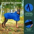 thumbnail image 3 of Kuoser Dog Raincoat Waterproof & Reflective Dog Rain Jacket with Hood, Blue, M, 3 of 7