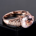 thumbnail image 5 of Women Ring Faux Morganite Hollow Out Jewelry Electroplating Long Lasting Finger Ring Engagement Promise Ring, 5 of 8
