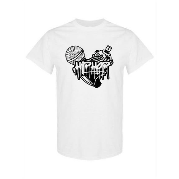 Hip Hop Microphone And Spray T-Shirt Men -SPIdeals Designs, Male Medium