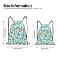 thumbnail image 2 of Fotbe Sea Shells 2 Bolsa Mochila con Cordón Estampada, Bolsa de Gimnasio Deportiva, Bolsa Cinch, Bolsa con Cordón para Hombres y Mujeres-Medium, 2 of 6