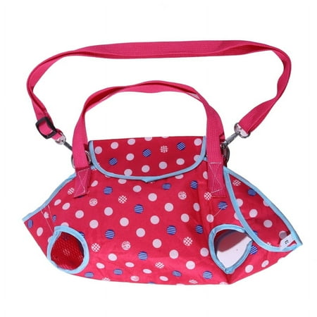 Pet Puppy Carrier S/L Outdoor Travel Dog Shoulder Bag Oxford Single Comfort Sling Handbag Tote Pouch Bags for Small Dogs (B- Red L 43x18x30cm)