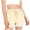 Beige, variant on Tween Girls Boho Beach Shorts Elastic Waist Drawstring Lace Ruffle Irregular Hem Elegant Shorts Casual Vintage Solid Shorts 5-16 Years