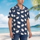 thumbnail image 3 of Balery Cute Sheep 1 Camisas hawaianas de manga corta para hombre, camisas playeras de corte holgado, camisas de vacaciones con botones,Small, 3 of 7