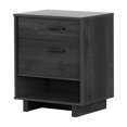 thumbnail image 2 of South Shore Fynn Nightstand with Drawers and Cord Catcher for Child, in Gray Oak, 2 of 11