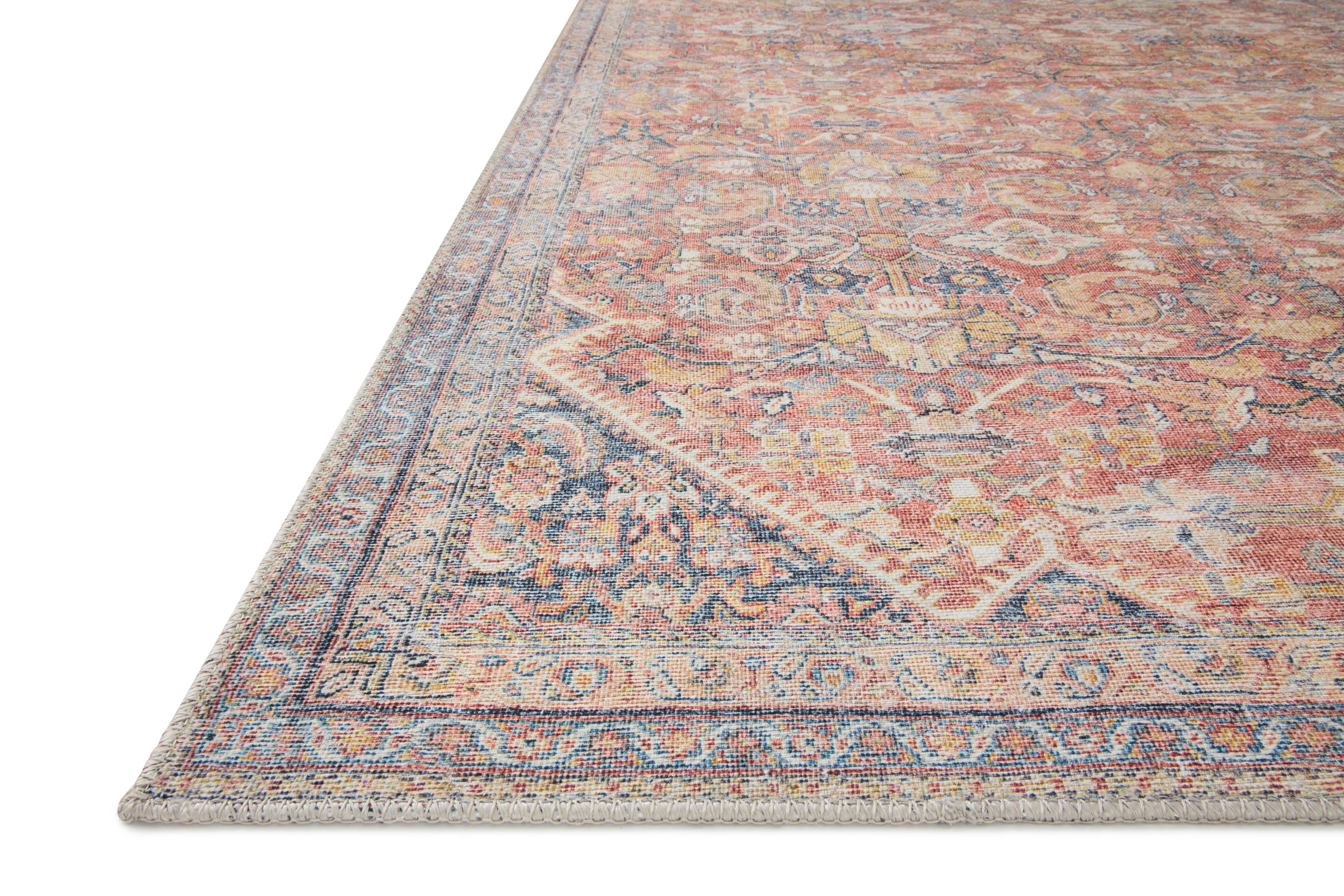 Loloi Adrian Rust / Denim 3'-6" x 5'-6" Area Rug