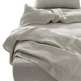 thumbnail image 5 of Four Piece Light Gray Linen Sheet Set, 5 of 6