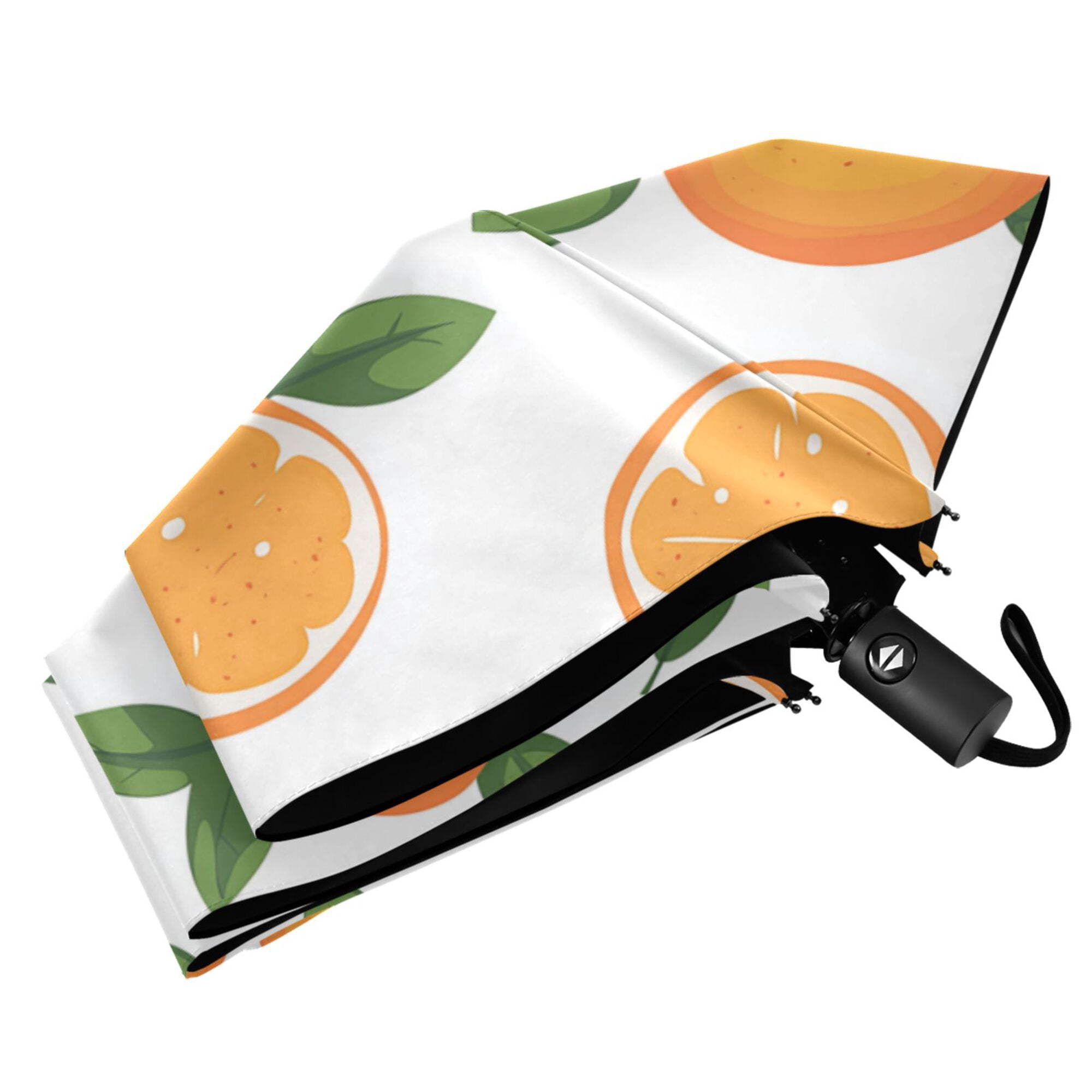 FORMRS Travel Umbrella Folding Auto Open Close Windproof Rain UV Protection, Orange
