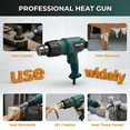 thumbnail image 3 of 1800W Heat Gun, Fast Heating Hot Air Gun with 750℉&1100℉,Dual-Temperature Control for 2 Speed Settings with 4 Nozzels for Crafts, Vinyl Wrap, Shrink Tubing, Shrinking PVC, Stripping Paint, 3 of 7