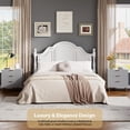 thumbnail image 7 of EastVita Gray 3 Drawer Dresser for Bedroom - Fluted Modern Nightstand with Deep Drawers - Chest of Drawers with Wide Top - Wooden Dresser Organizer - Side Table for Living Room/Hallway/Kids Room, 7 of 7