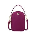thumbnail image 4 of Spencer Mini Cell Phone Purse Small Crossbody Shoulder Bag Smartphone Nylon Pouch Wallet for Women (4.7" * 2.7" * 7.1",Purple), 4 of 9